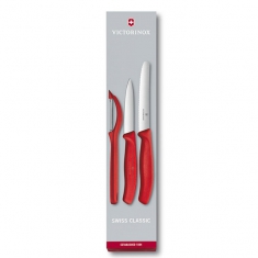 Кухонный набор Victorinox  Swiss Classic Paring Set 6.7111.31,3 ножа с красной ручкой
