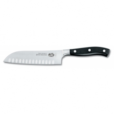Кухонный кованый профессиональный нож Victorinox Santoku 7.7323.17G в подарочной упаковке