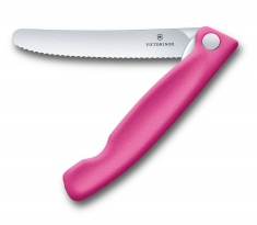 Кухонный нож Victorinox Swiss Classic Foldable Paring Knife складной, розовый, 11 см (6.7836.F5B)