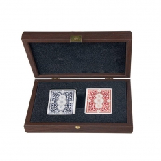 Набор покерных карт "Manopoulos" с пластиковым покрытием,  в деревянном футляре 24х17см, 1 кг (CXL20