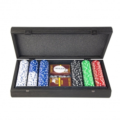 Набор для игры в покер Manopoulos в деревянном коричневом футляре (PXL20.300)