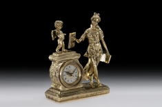 Набор Virtus часы Mother With Angel 25 x 19см 3,6 кг, два канделябра на две свечи Lan Large 20 x 21с