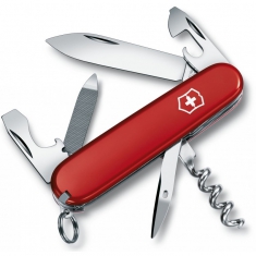 Швейцарский складной нож Victorinox Sportsman, 13 функций, 84 мм, в блистере, Красный (0.3803.B1)