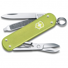 Нож-брелок Victorinox Classic SD Alox Colors Lime Twist 58 мм, 5 функций, Зеленый (0.6221.241G)