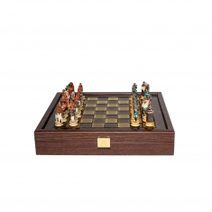 Шахматы Manopoulo, Greek Samurai Resin Chess set with Bronze chessboard бронза полистоун 26х26 см (S