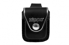 Чехол для зажигалок Zippo черный с петелькой на кнопке