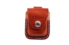 Чехол для зажигалок Zippo коричневый с петелькой на кнопке
